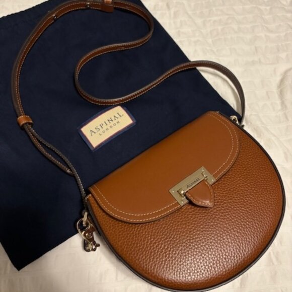 Aspinal Of London Handbags - As New, Aspinal of London Portobello Crossbody Bag, Tan